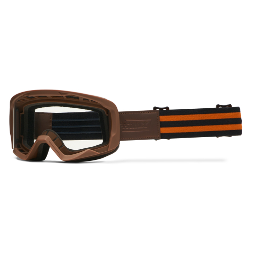 GOGLE cross quad IMX ENDURANCE RUST BROWN MATT/ORANGE - Szyba ORANGE + Clear